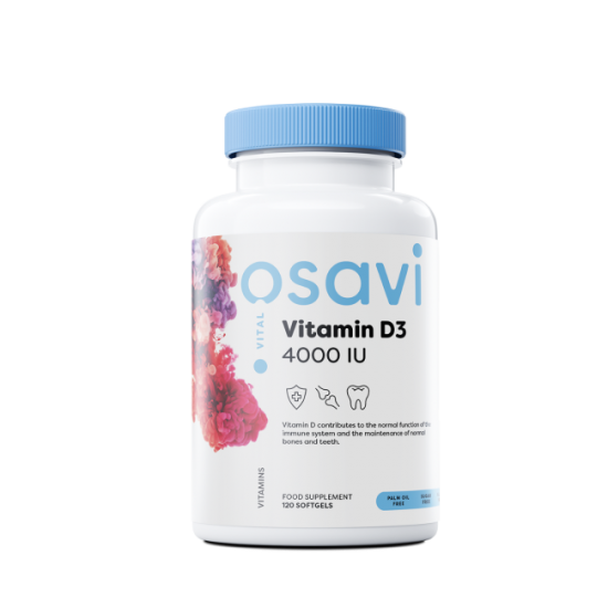 D3 vitamīns, 4000 SV (120 mīkstās kapsulas)