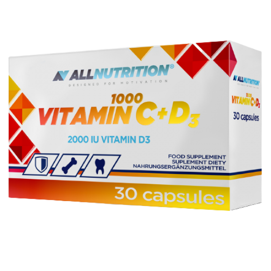 C vitamīns 1000 + D3 (30 kapsulas)