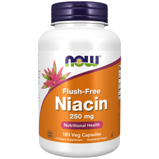 Niacīns bez apsārtuma 250 mg (180 kapsulas)