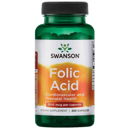 Folic Acid 800 mcg (250 capsules)